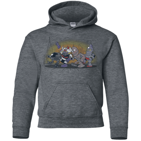 Sweatshirts Dark Heather / YS Where The Big Robots are Youth Hoodie