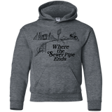 Sweatshirts Dark Heather / YS Where the Sewer Pipe Ends Youth Hoodie