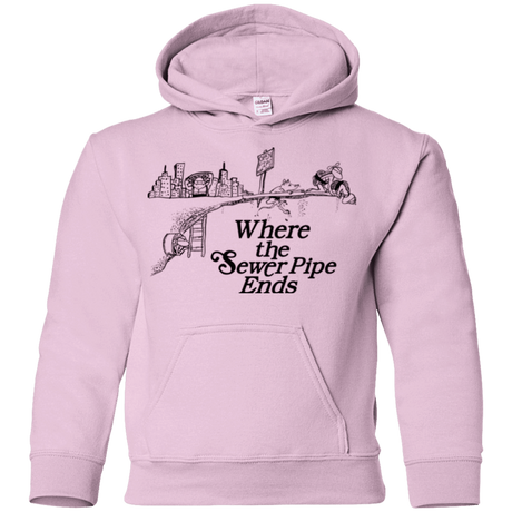 Sweatshirts Light Pink / YS Where the Sewer Pipe Ends Youth Hoodie