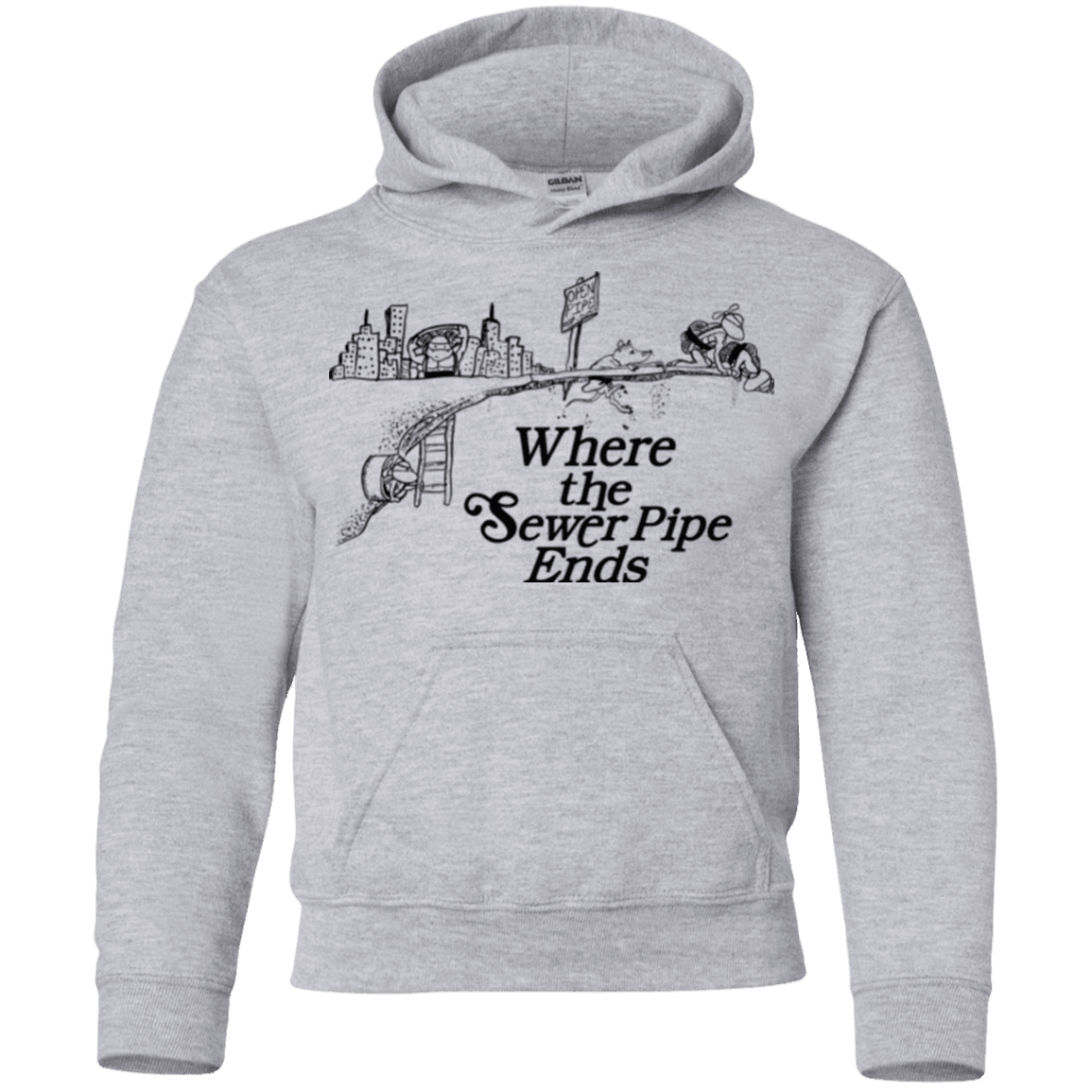 Sweatshirts Sport Grey / YS Where the Sewer Pipe Ends Youth Hoodie