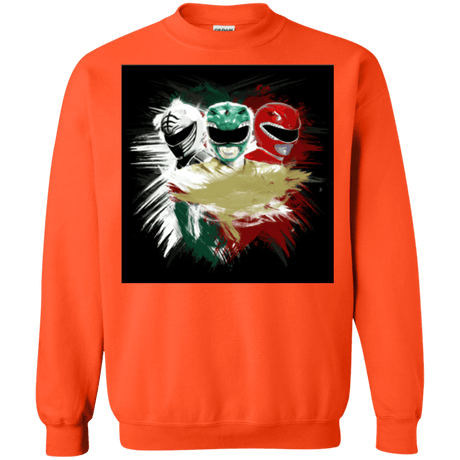 Sweatshirts Orange / Small White Green Red Crewneck Sweatshirt