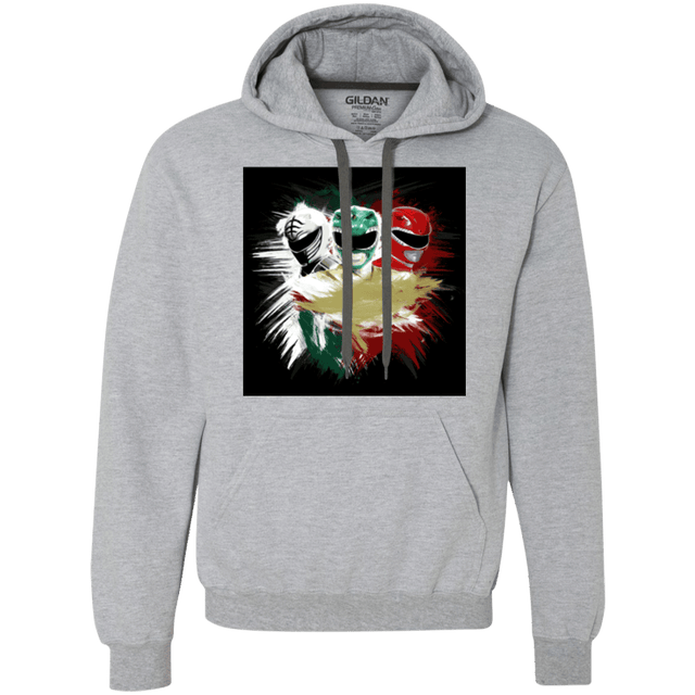 Sweatshirts Sport Grey / Small White Green Red Premium Fleece Hoodie