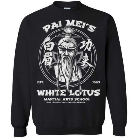 Sweatshirts Black / Small White Lotus Crewneck Sweatshirt
