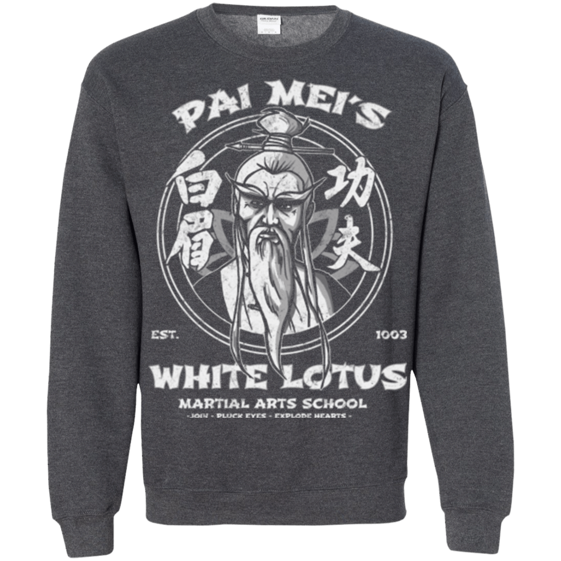 Sweatshirts Dark Heather / Small White Lotus Crewneck Sweatshirt
