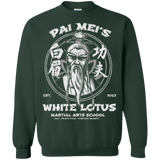 Sweatshirts Forest Green / Small White Lotus Crewneck Sweatshirt