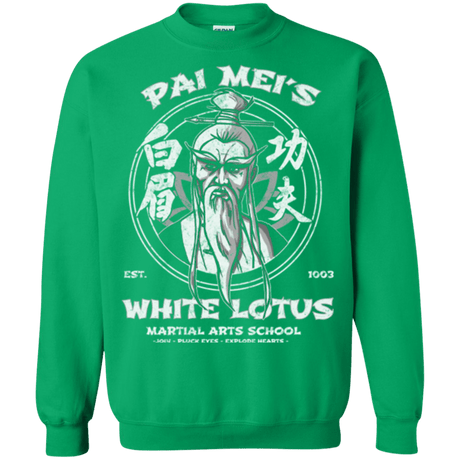 Sweatshirts Irish Green / Small White Lotus Crewneck Sweatshirt