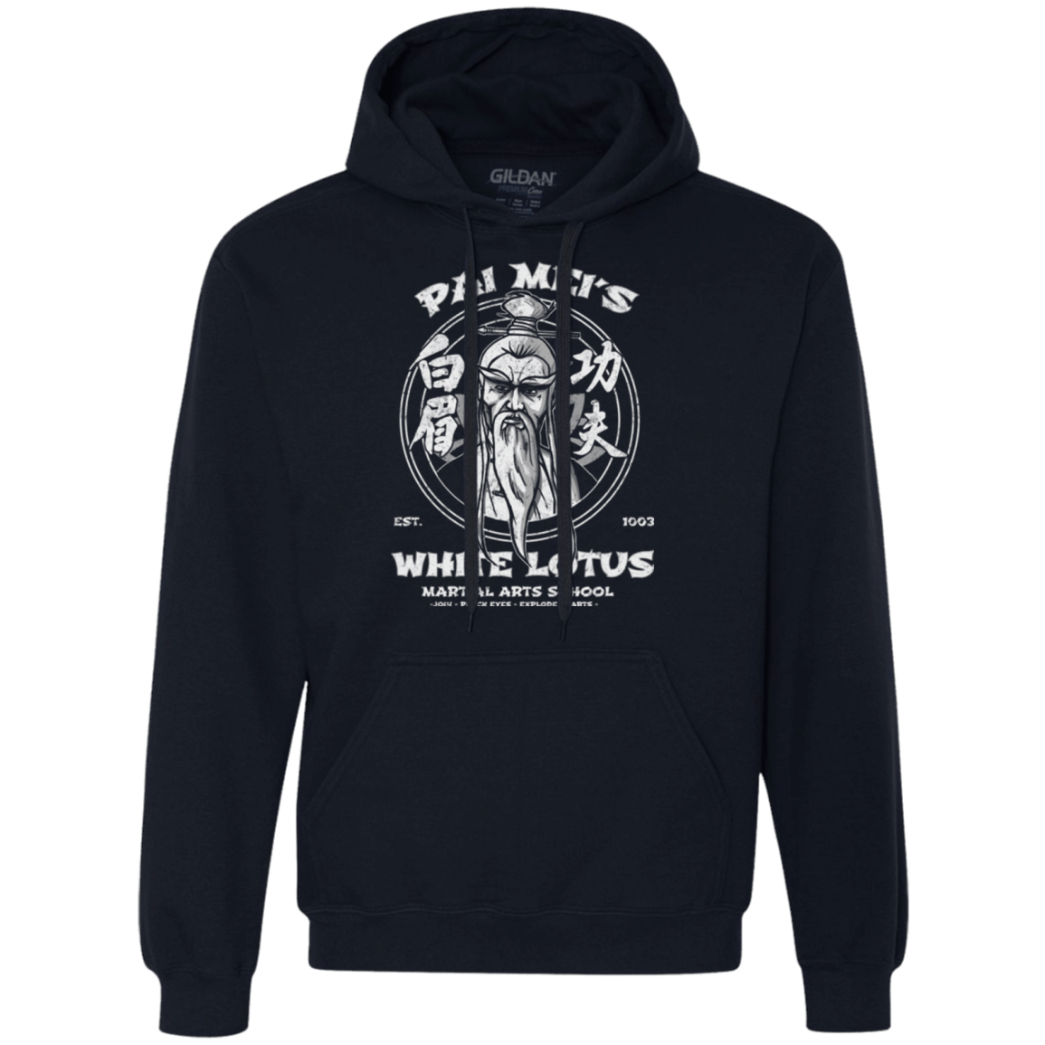 Sweatshirts Navy / Small White Lotus Premium Fleece Hoodie