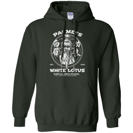 Sweatshirts Forest Green / Small White Lotus Pullover Hoodie