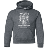 Sweatshirts Dark Heather / YS White Lotus Youth Hoodie
