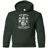 Sweatshirts Forest Green / YS White Lotus Youth Hoodie
