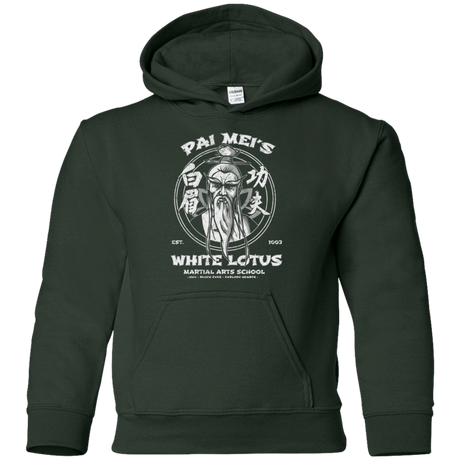 Sweatshirts Forest Green / YS White Lotus Youth Hoodie