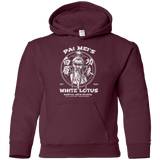 Sweatshirts Maroon / YS White Lotus Youth Hoodie