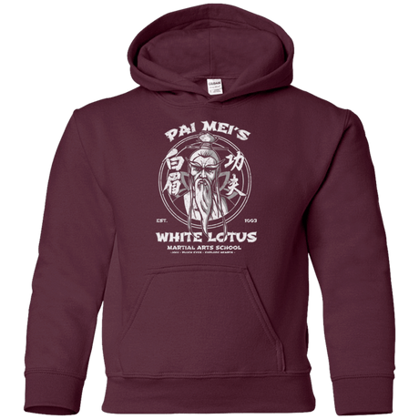 Sweatshirts Maroon / YS White Lotus Youth Hoodie