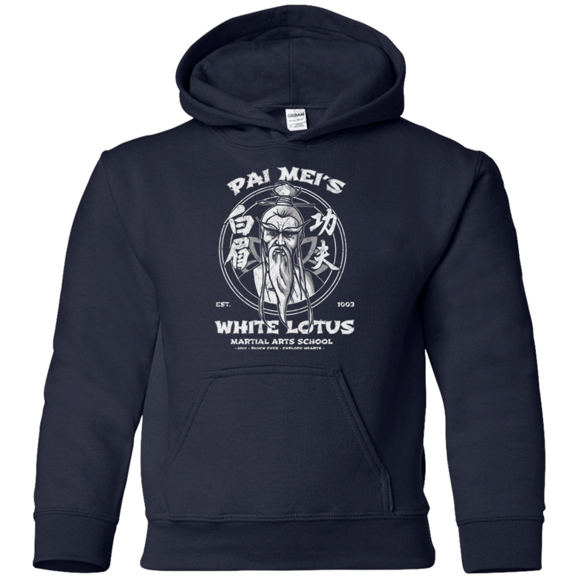 Sweatshirts Navy / YS White Lotus Youth Hoodie