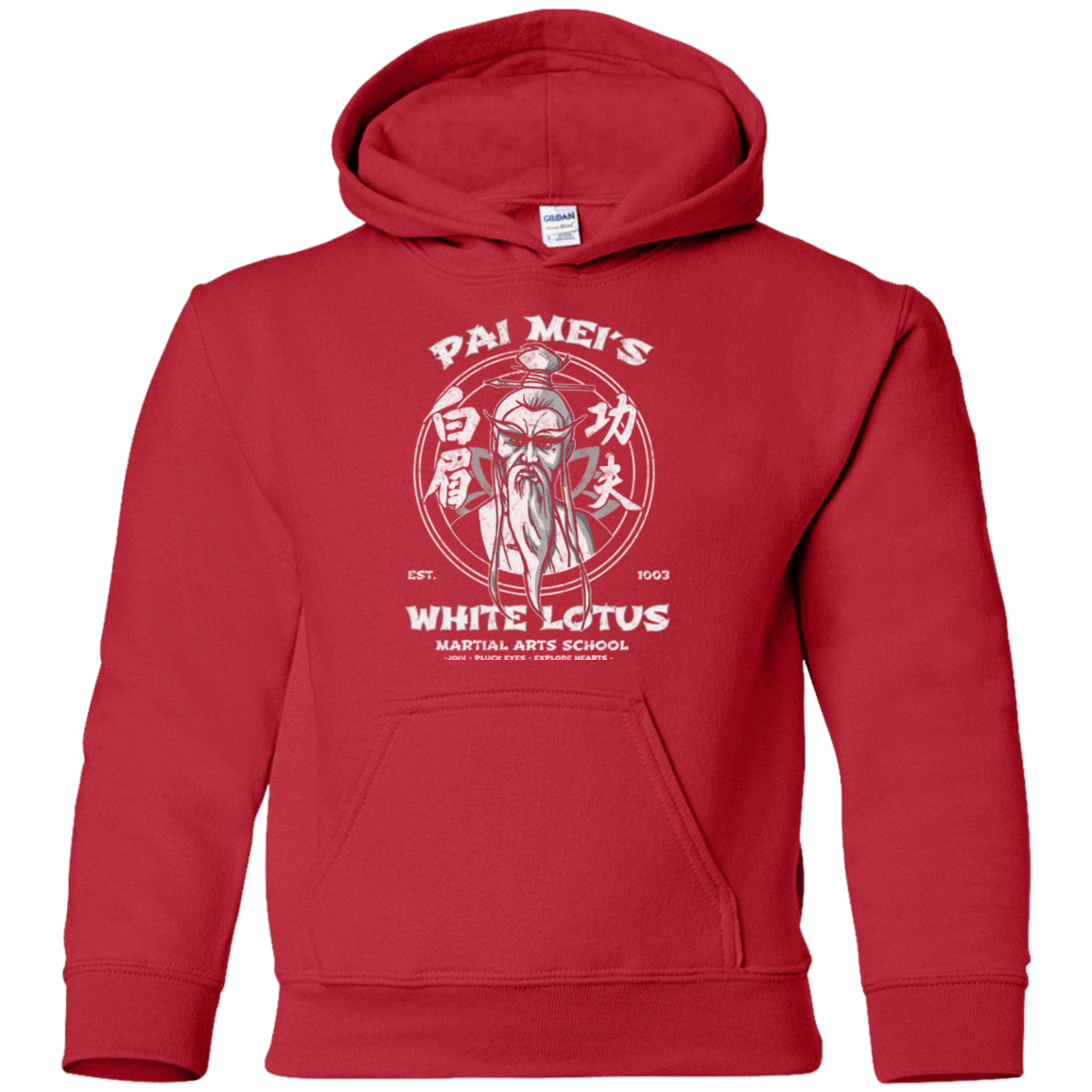 Sweatshirts Red / YS White Lotus Youth Hoodie