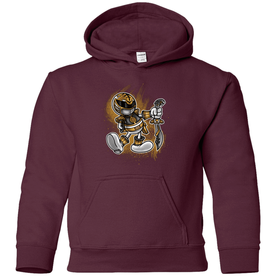 Sweatshirts Maroon / YS White Ranger Artwork Youth Hoodie
