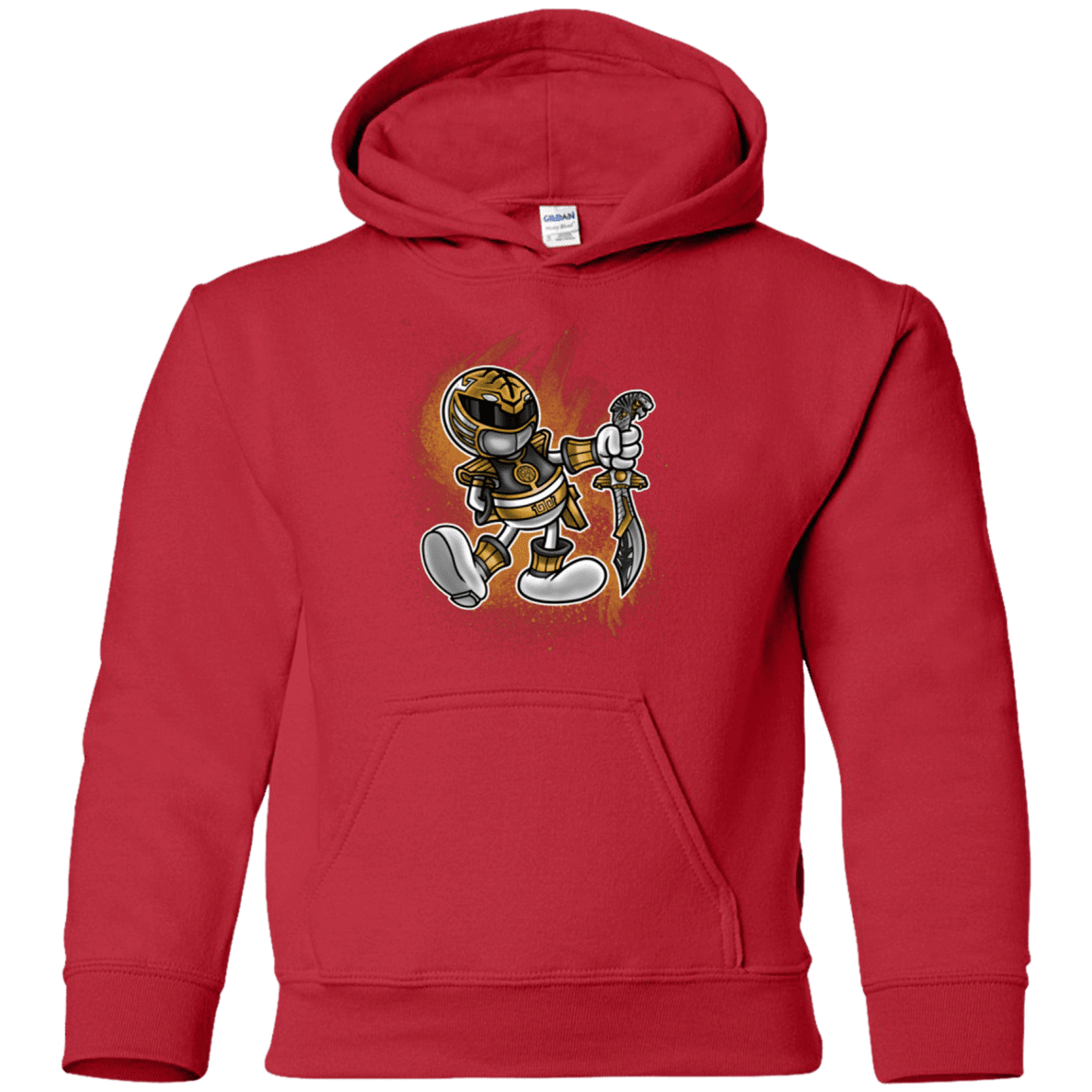 Sweatshirts Red / YS White Ranger Artwork Youth Hoodie