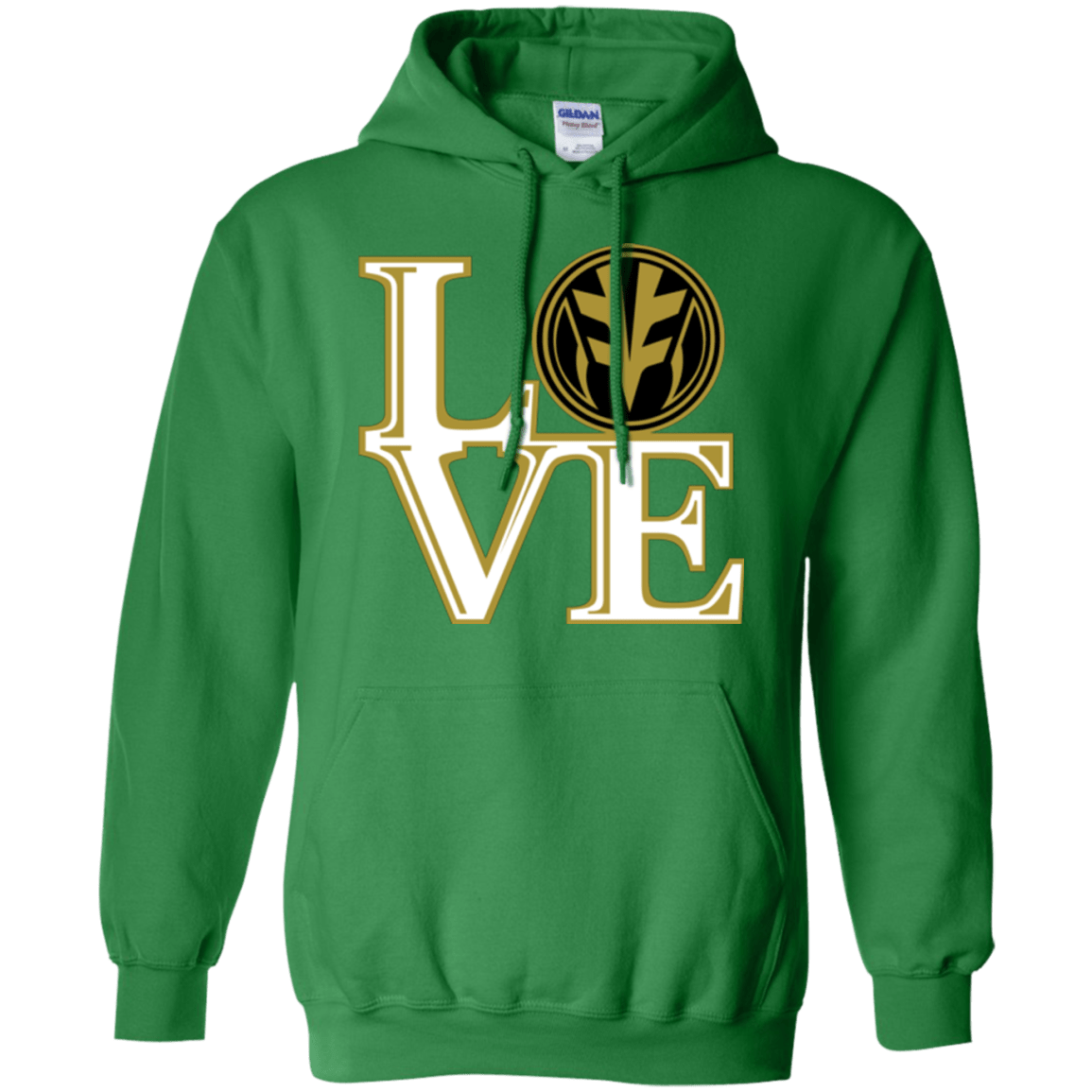 Sweatshirts Irish Green / Small White Ranger LOVE Pullover Hoodie