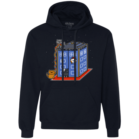 Sweatshirts Navy / Small Who Atsume Premium Fleece Hoodie