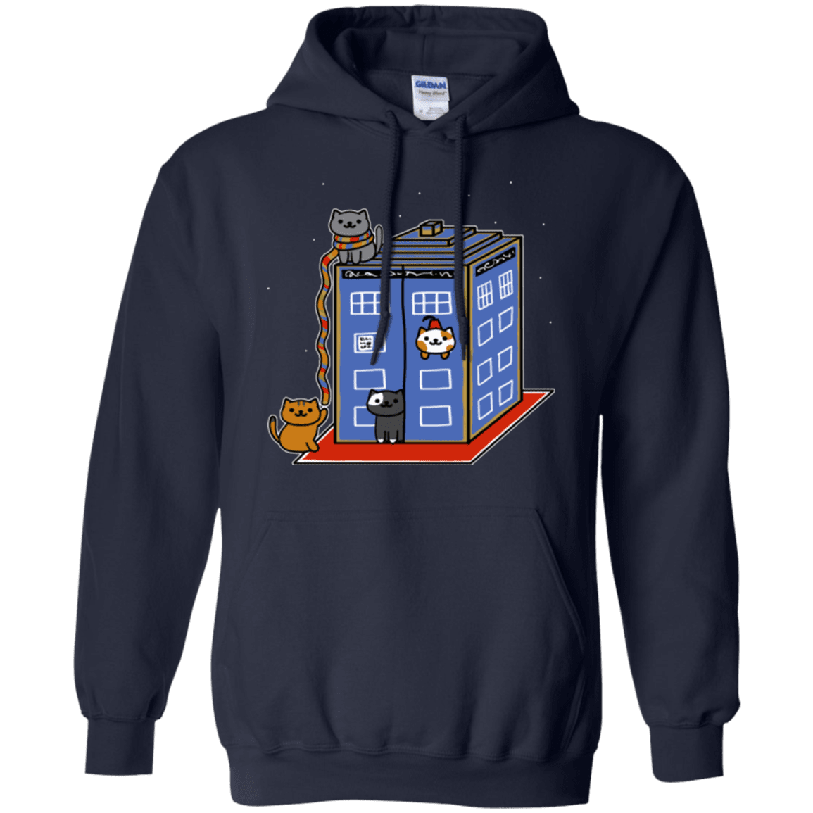 Sweatshirts Navy / Small Who Atsume Pullover Hoodie