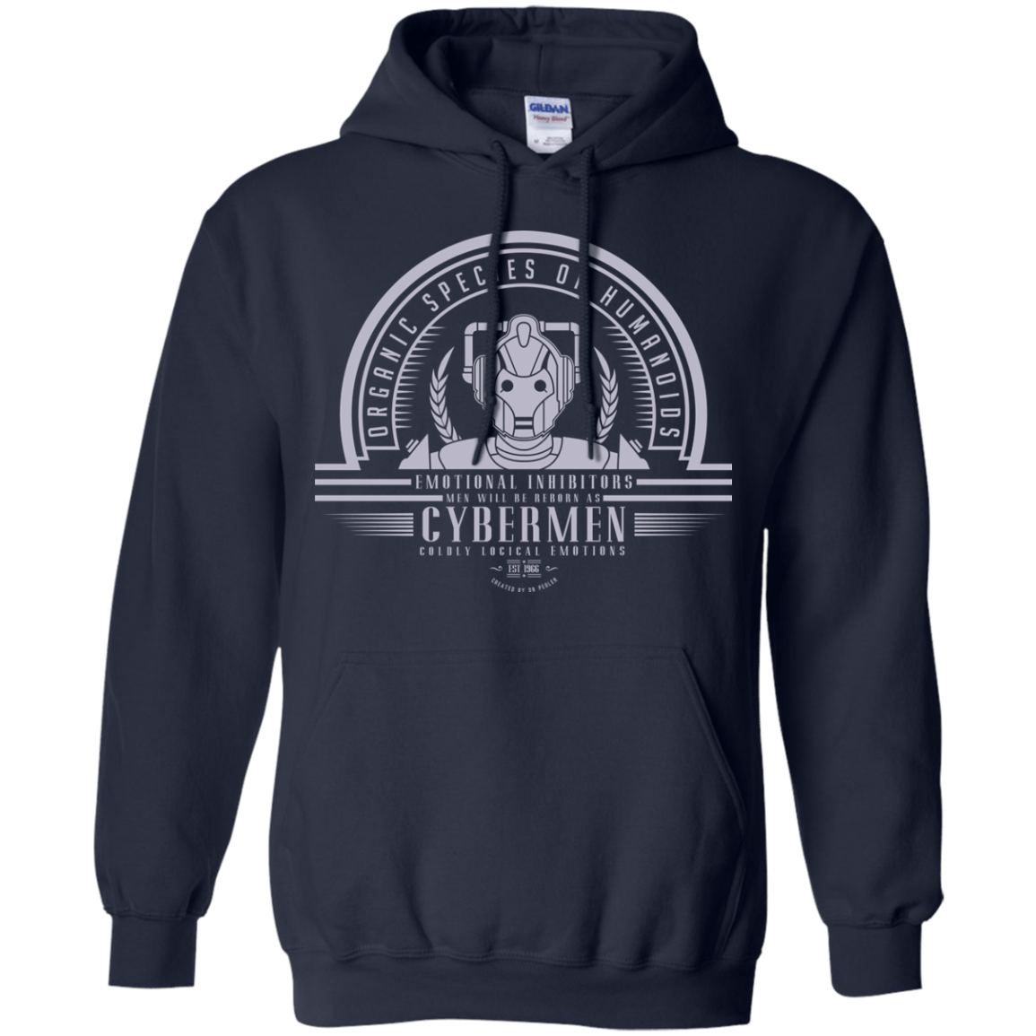 Sweatshirts Navy / Small Who Villains Cybermen Pullover Hoodie