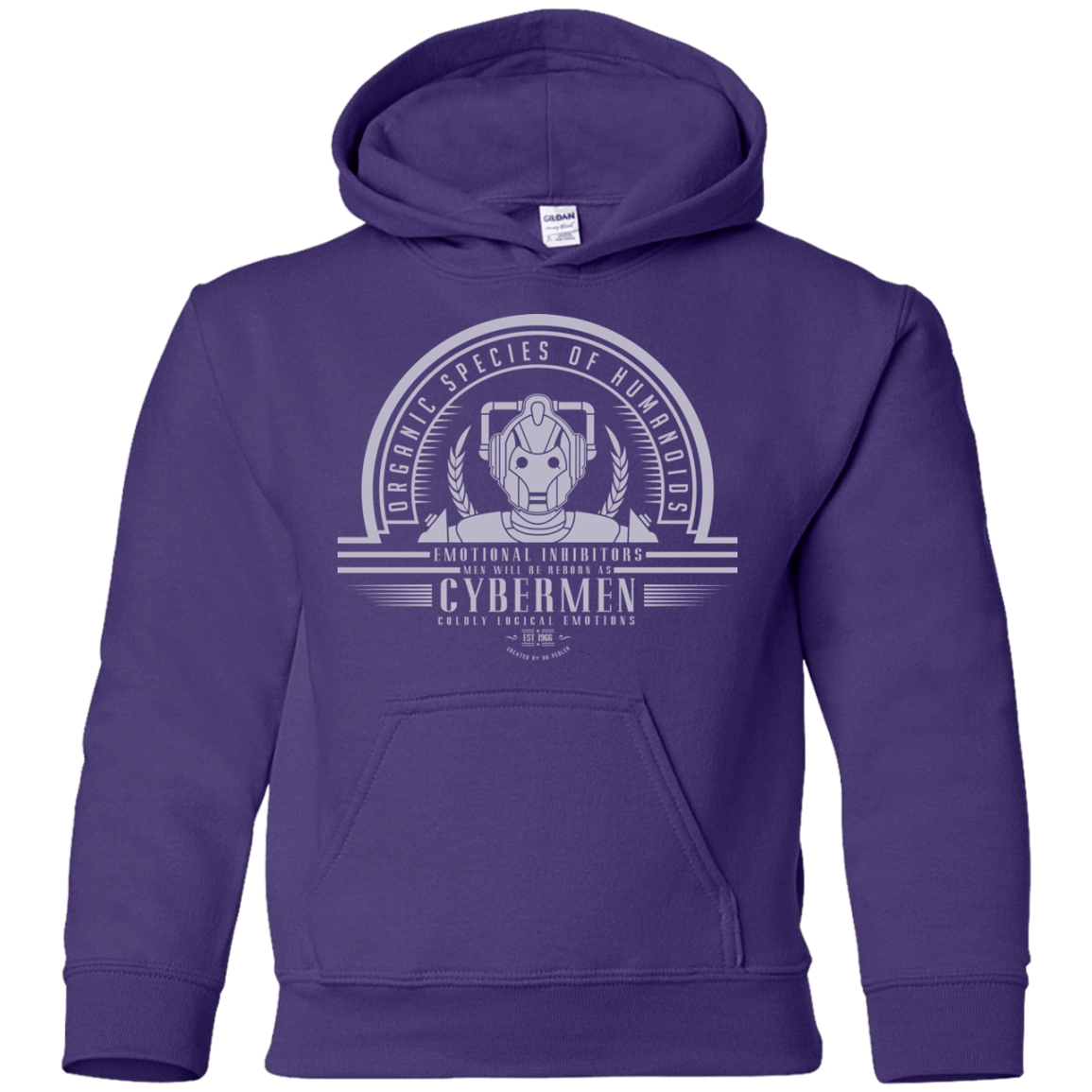 Sweatshirts Purple / YS Who Villains Cybermen Youth Hoodie