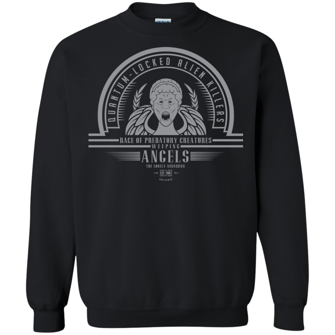 Sweatshirts Black / Small Who Villains Weeping Angels Crewneck Sweatshirt