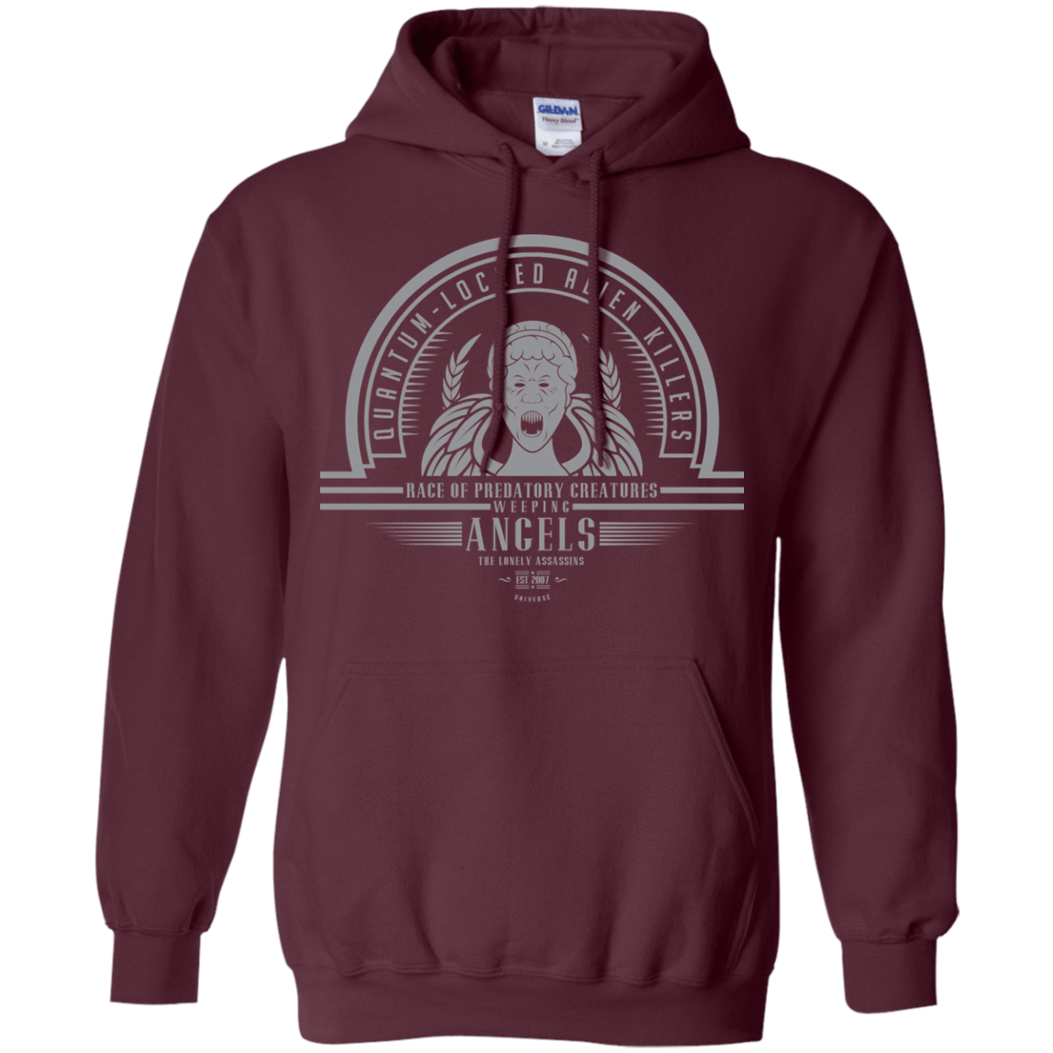 Sweatshirts Maroon / Small Who Villains Weeping Angels Pullover Hoodie