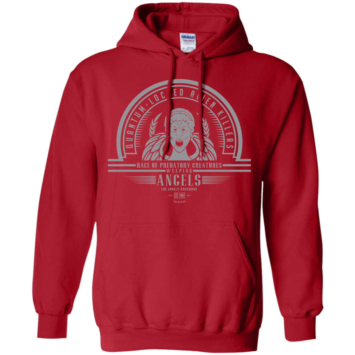 Sweatshirts Red / Small Who Villains Weeping Angels Pullover Hoodie