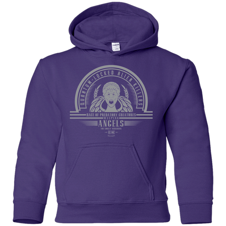 Sweatshirts Purple / YS Who Villains Weeping Angels Youth Hoodie