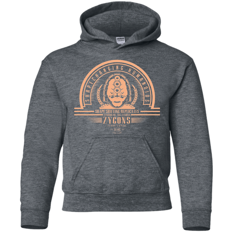 Sweatshirts Dark Heather / YS Who Villains Zygons Youth Hoodie