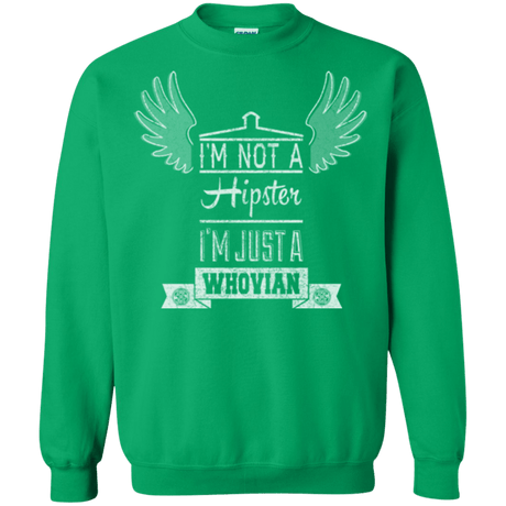 Sweatshirts Irish Green / Small Whovian Hipster Crewneck Sweatshirt