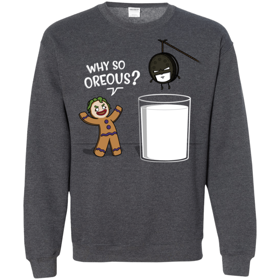 Sweatshirts Dark Heather / S Why So Oreous Crewneck Sweatshirt