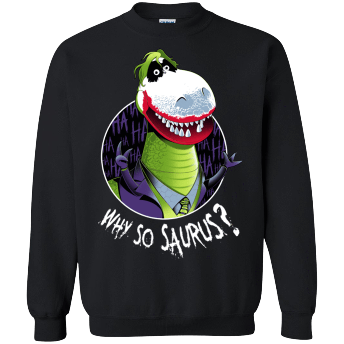Sweatshirts Black / Small Why So Saurus Crewneck Sweatshirt
