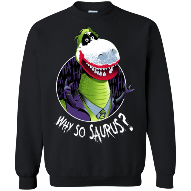 Sweatshirts Black / Small Why So Saurus Crewneck Sweatshirt