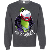 Sweatshirts Dark Heather / Small Why So Saurus Crewneck Sweatshirt