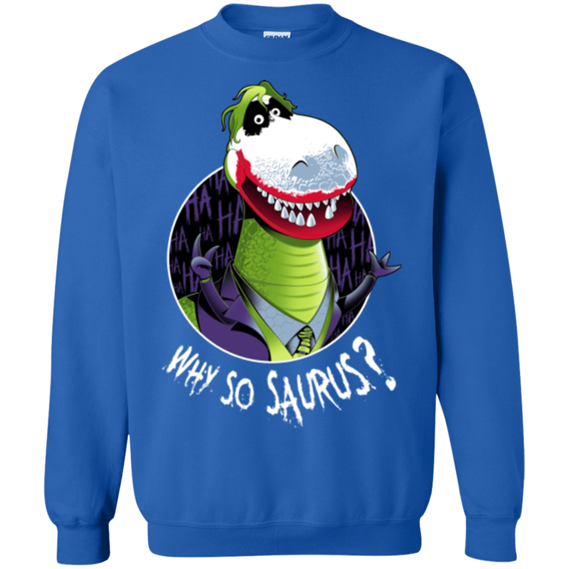 Sweatshirts Royal / Small Why So Saurus Crewneck Sweatshirt