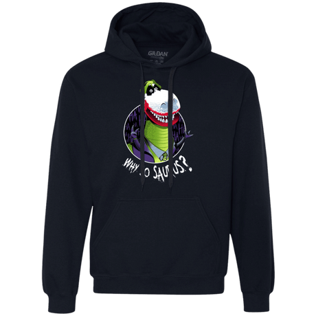 Sweatshirts Navy / Small Why So Saurus Premium Fleece Hoodie
