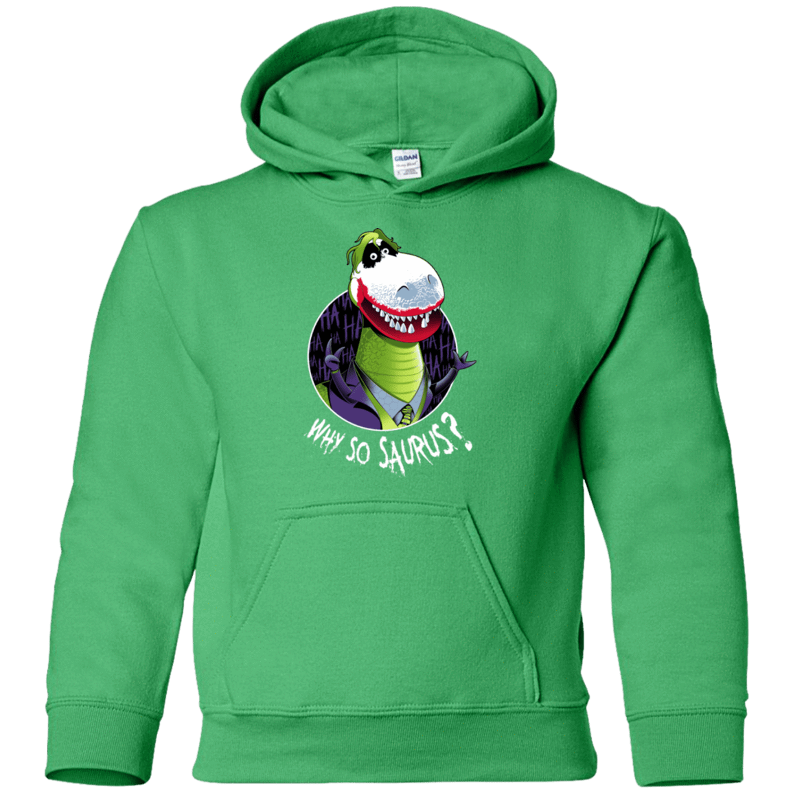 Sweatshirts Irish Green / YS Why So Saurus Youth Hoodie
