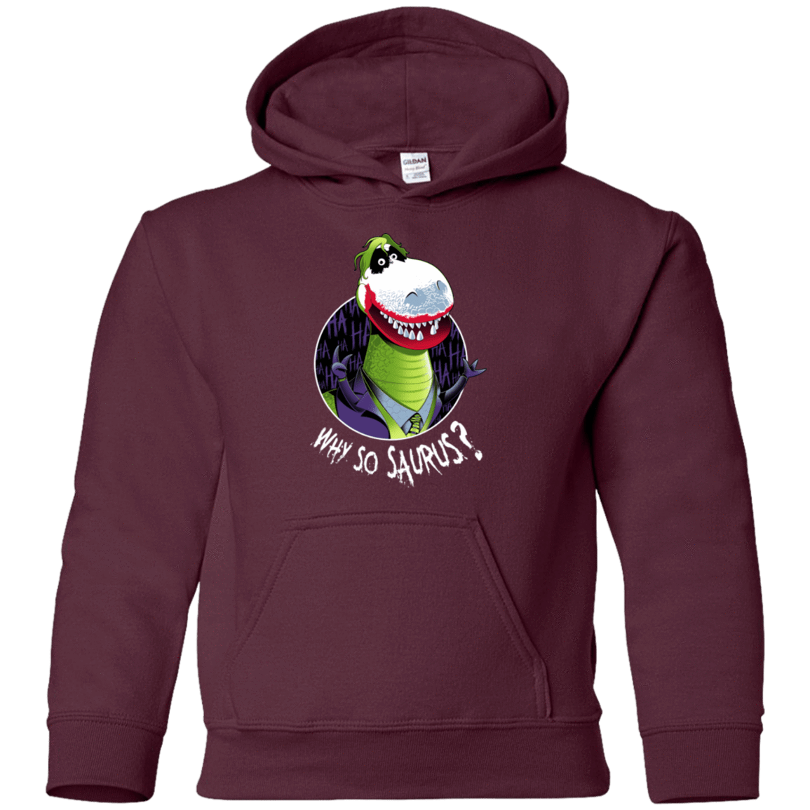 Sweatshirts Maroon / YS Why So Saurus Youth Hoodie