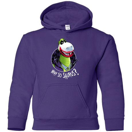 Sweatshirts Purple / YS Why So Saurus Youth Hoodie