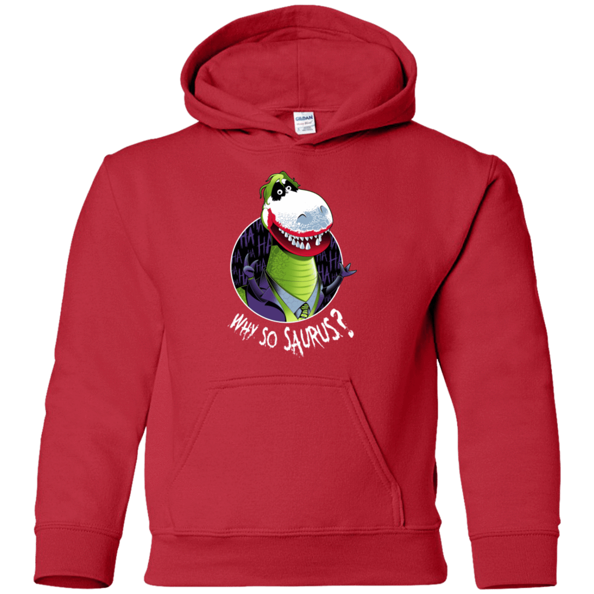 Sweatshirts Red / YS Why So Saurus Youth Hoodie