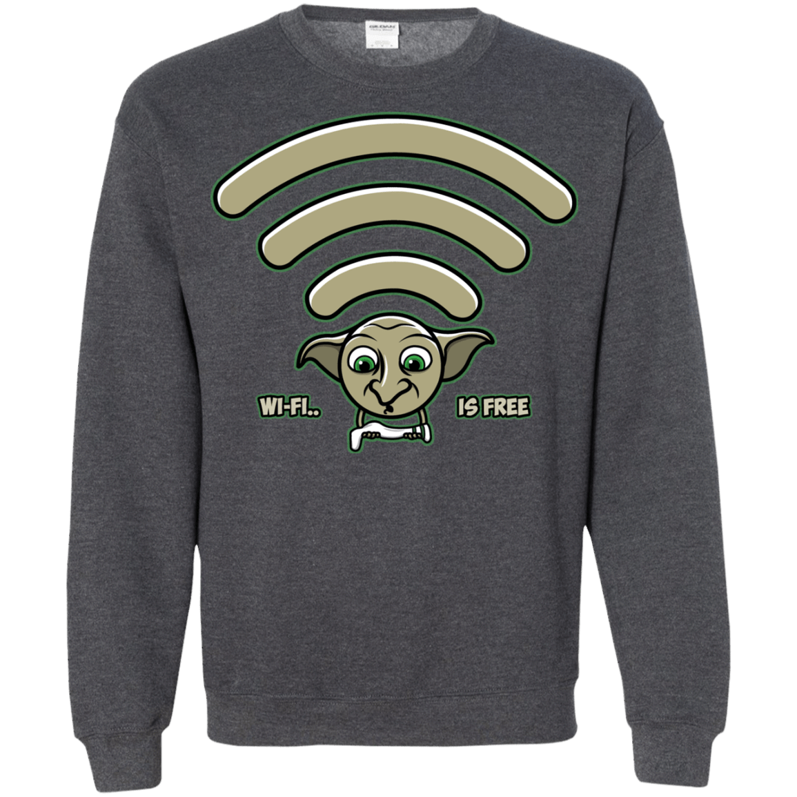 Sweatshirts Dark Heather / S Wi-fi is Free Crewneck Sweatshirt