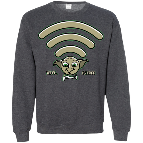 Sweatshirts Dark Heather / S Wi-fi is Free Crewneck Sweatshirt