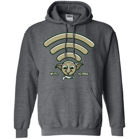 Sweatshirts Dark Heather / S Wi-fi is Free Pullover Hoodie