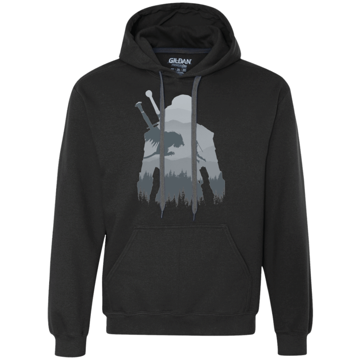 Sweatshirts Black / Small Wild silhouette Premium Fleece Hoodie