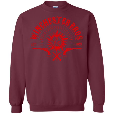 Sweatshirts Maroon / Small Winchester bros Crewneck Sweatshirt