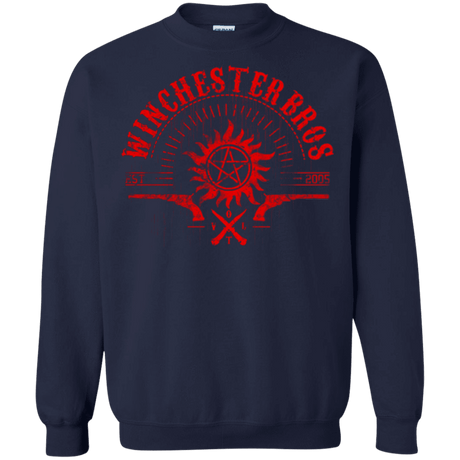 Sweatshirts Navy / Small Winchester bros Crewneck Sweatshirt