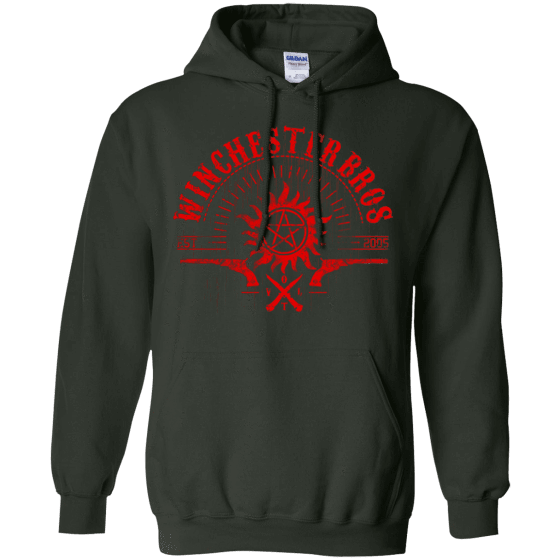 Sweatshirts Forest Green / Small Winchester bros Pullover Hoodie