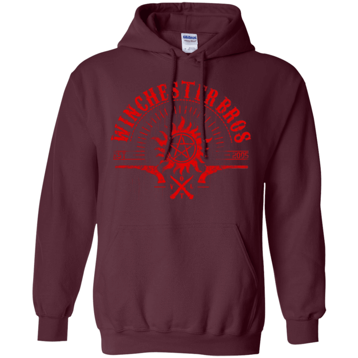 Sweatshirts Maroon / Small Winchester bros Pullover Hoodie